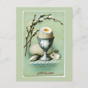 Vintage Egg in a Cup Easter Postcard