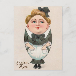Vintage Egg Maid Easter Postcard