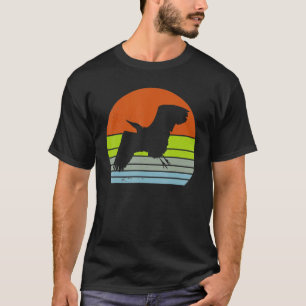 Vintage Egret Retro Egret Silhouette Bird 60s 70s T-Shirt