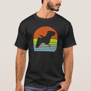 Vintage Egret Retro Egret Silhouette Bird 60s 70s T-Shirt