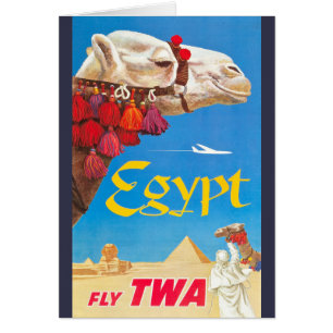 Vintage Egypt Air Travel Advertisement