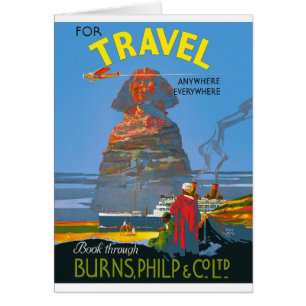 Vintage Egypt Air Travel Advertisement