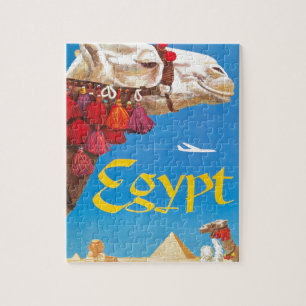 Vintage Egypt Air Travel Advertisement Jigsaw Puzzle