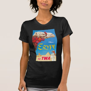 Vintage Egypt Air Travel Advertisement T-Shirt