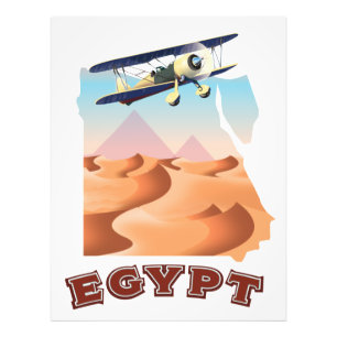 Vintage Egypt Map travel poster