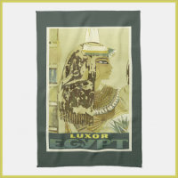 Vintage Egypt Travel Poster Kitchen Towel