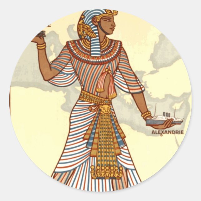 Vintage Egypt Travel Sticker (Front)