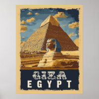 Vintage Egyptian : Great Pyramid of Giza Travel