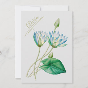 Vintage Egyptian Lotus Flower Invitation