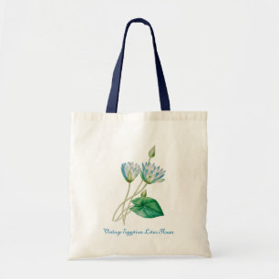 Vintage Egyptian Lotus Flower Tote Bag