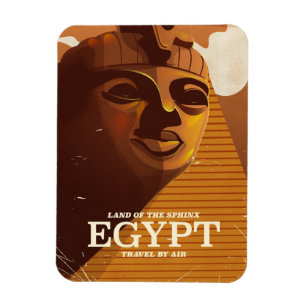 Vintage Egyptian vacation poster Magnet