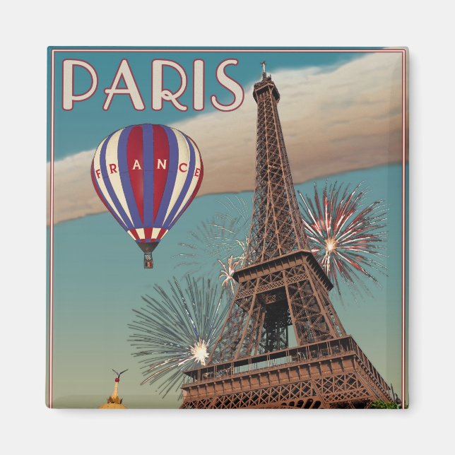 Vintage Eiffel Tower - 18x24 Magnet (Front)