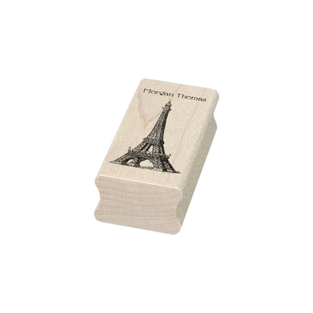 Vintage Eiffel Tower #1 Drawing Rubber Stamp (Stamp)