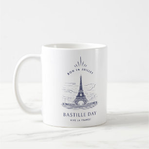 Vintage Eiffel Tower Bastille Day Coffee Mug