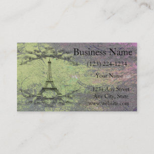Vintage Eiffel Tower Business Card