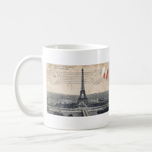 Vintage Eiffel Tower Coffee Mug (Left)
