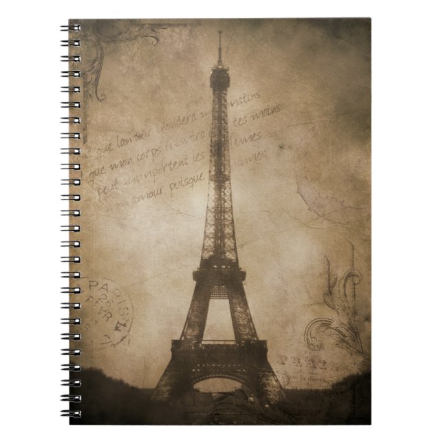vintage eiffel tower notebook (Front)