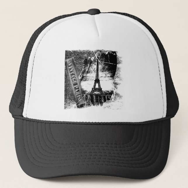 Vintage Eiffel Tower Paris #2 - Hat (Front)