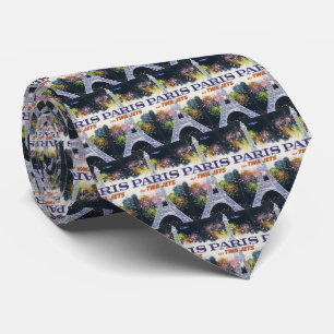 Vintage Eiffel Tower Paris Air Travel Tie
