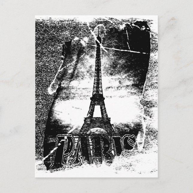 Vintage Eiffel Tower Paris - Postcards (Front)