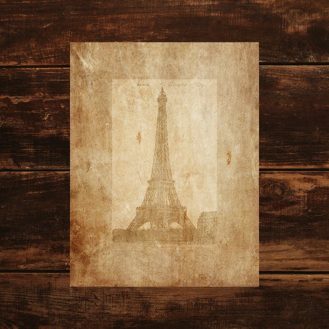 Vintage Eiffel Tower Picture Scrapbook Paper (Creator Uploaded)
