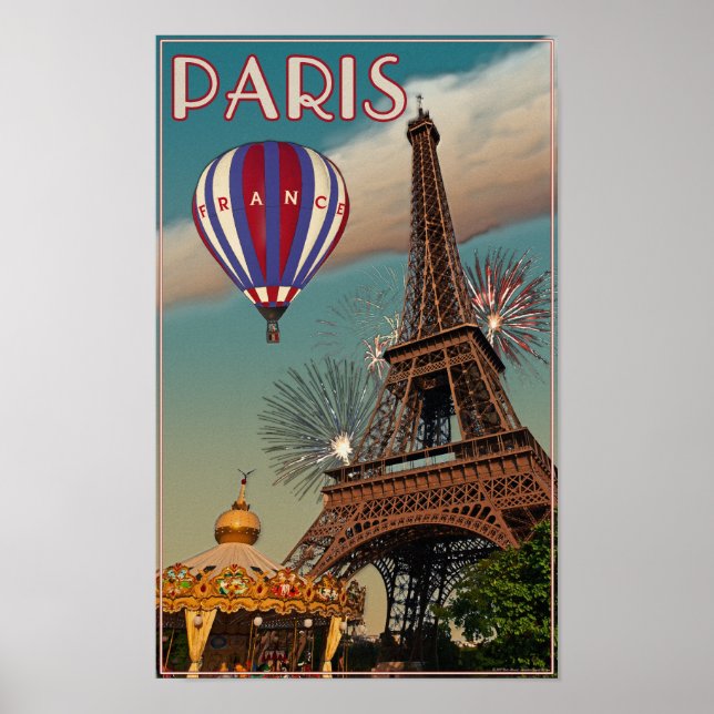Vintage Eiffel Tower Poster (Front)