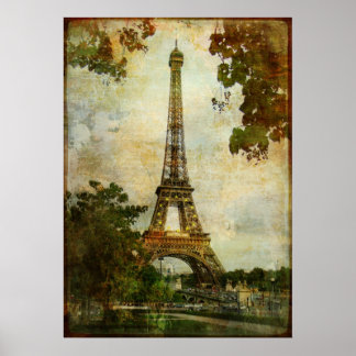 Vintage Eiffel Tower Poster