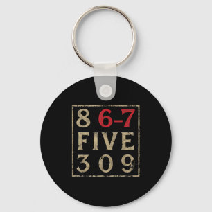 Vintage Eighties 867 Five 309 Nostalgic And Funny Key Ring