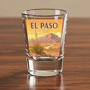 Vintage El Paso Texas Shot Glass