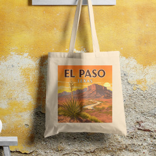 Vintage El Paso Texas Tote Bag