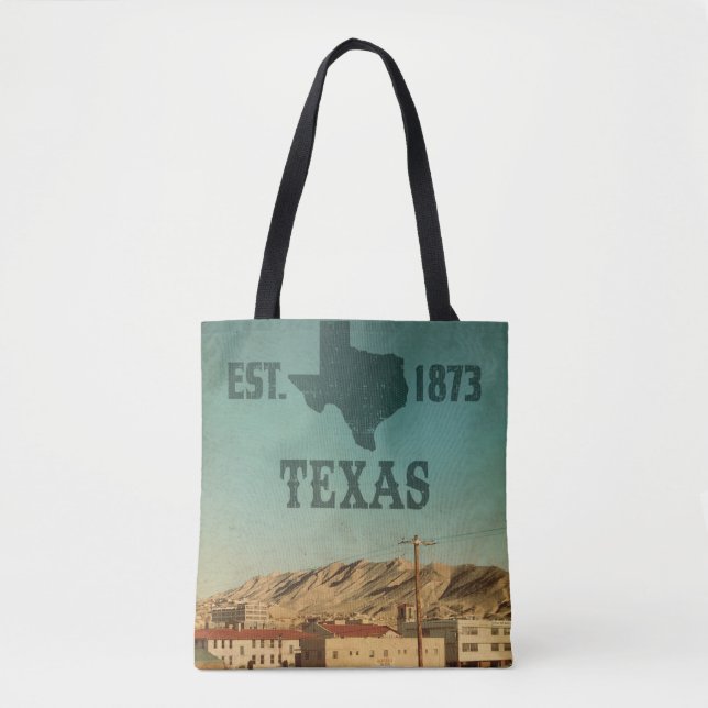Vintage El Paso Texas Tote Bag (Front)