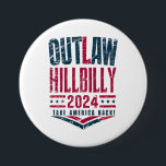 Vintage Elections Outlaw Hillbilly US Flag  7.5 Cm Round Badge<br><div class="desc">Vintage Elections Outlaw Hillbilly US Flag</div>