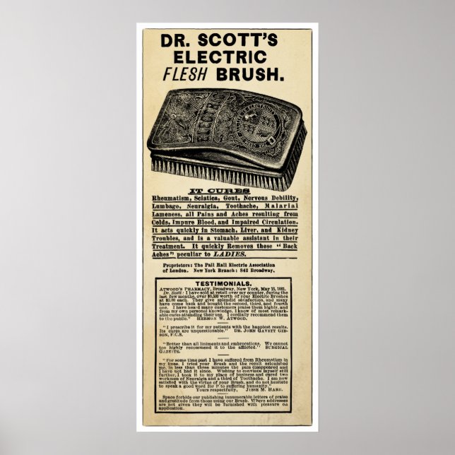 Vintage Electric Flesh Brush Print (Front)