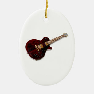 Vintage Electric Guitar Ceramic Ornament