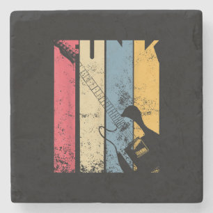Vintage Electric Guitar Funk Music lover gifts Stone Coaster