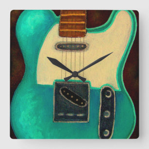 VINTAGE ELECTRIC GUITAR WALL CLOCK