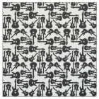 Vintage Electric Guitars Black & White Music Theme