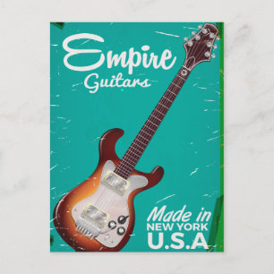 Vintage electronic guitar commercial postcard