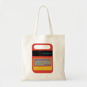 Vintage electronic speaking & spelling toy custom tote bag
