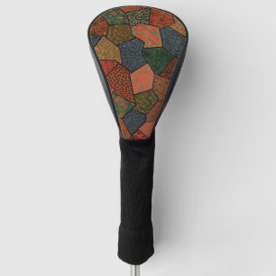 Vintage Elegance - Colourful Polygonal Print Golf Head Cover