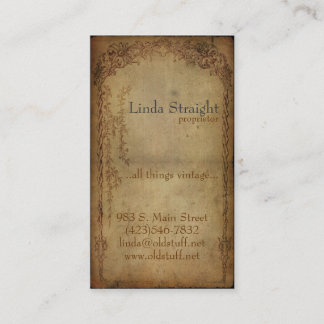 Vintage Elegance Dark Business Card