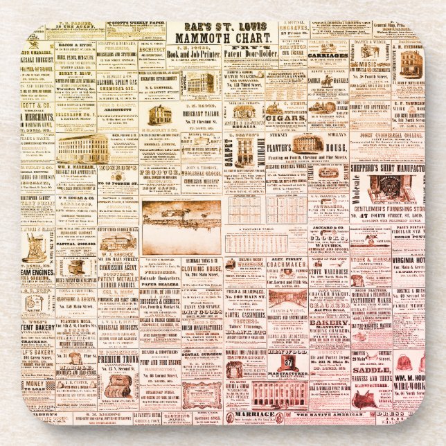 Vintage Elegance Rae’s St. Louis Mammoth Coaster (Front)