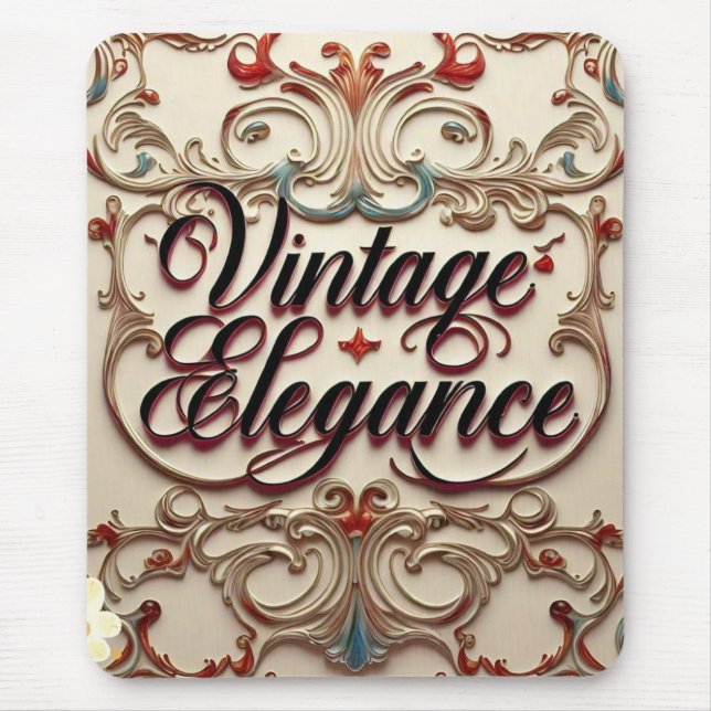 "Vintage Elegance Redefined" Mouse Pad (Front)