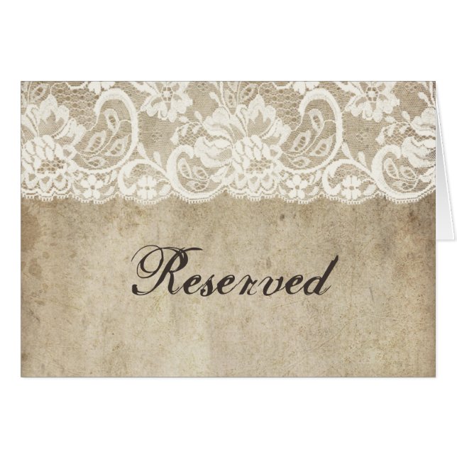 Vintage Elegance Ribbon on Lace Wedding Reserved (Front Horizontal)