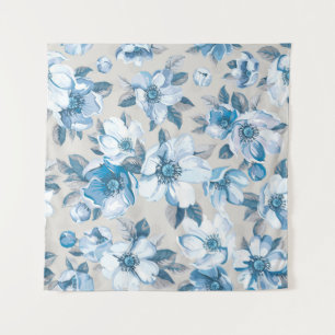 Vintage elegance seamless pattern with blossoming tapestry