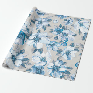 Vintage elegance seamless pattern with blossoming wrapping paper