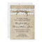 Vintage Elegance Twine on Lace Wedding Invitation