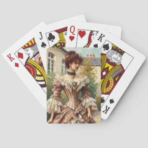 Vintage Elegance Victorian Lady  Playing Cards