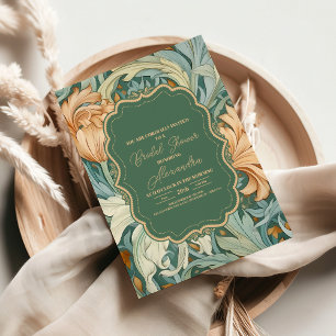 Vintage Elegance William Morris Floral Bridal Invitation