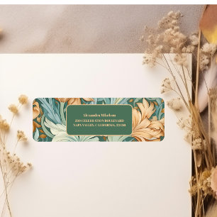 Vintage Elegance William Morris Floral Bridal Return Address Label